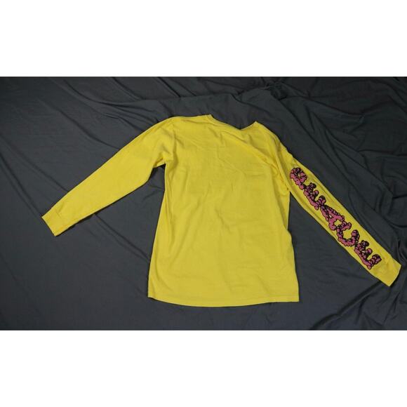 New Stussy Men T Shirt Medium Yellow Multicolor Peace and Love Angels Rare - Picture 5 of 10